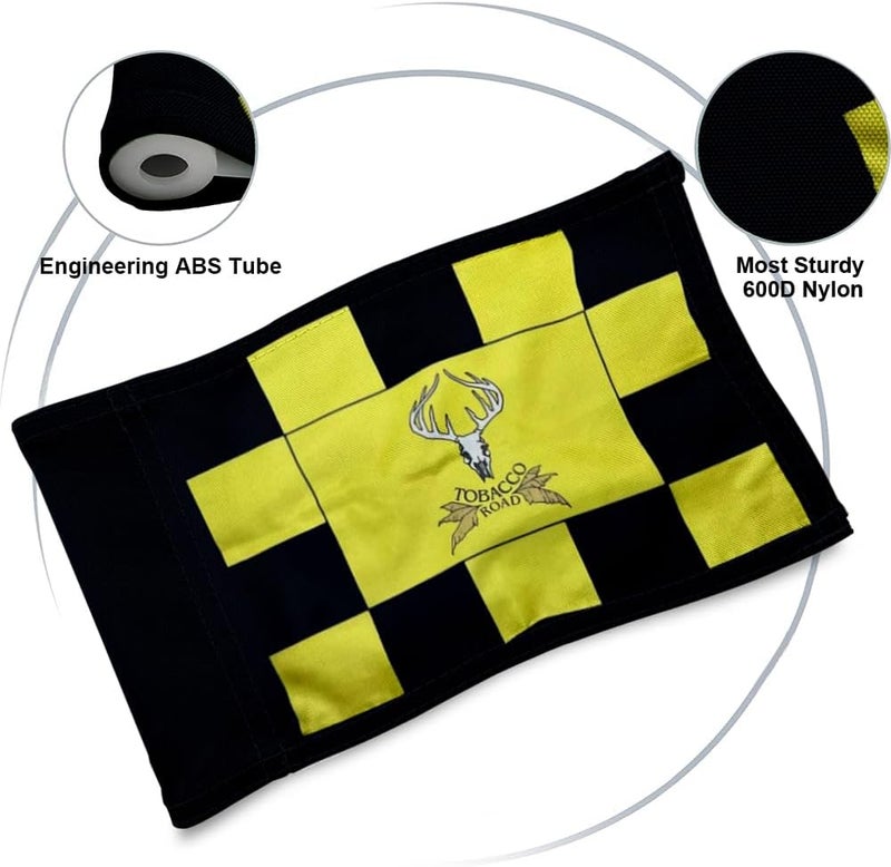 2BUT Standard Tobacco Road Golf Club Pin Flag Practic Putting Green Golf Flag For Backyard Garden Double-Sewn 600D Nylon Miniature Pin Flag Regulation Tube Flag(20"x13") - Image 3